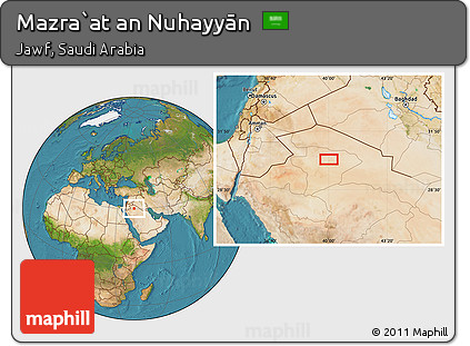 Satellite Location Map of Mazra`at An Nuhayyān