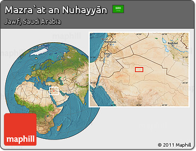 Satellite Location Map of Mazra`at An Nuhayyān