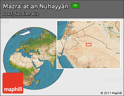 Satellite Location Map of Mazra`at An Nuhayyān