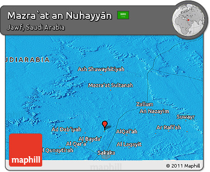 Political Panoramic Map of Mazra`at An Nuhayyān