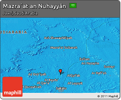 Political Panoramic Map of Mazra`at An Nuhayyān