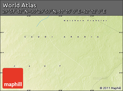 Physical Map of the Area around 30° 13' 46" N, 41° 43' 30" E
