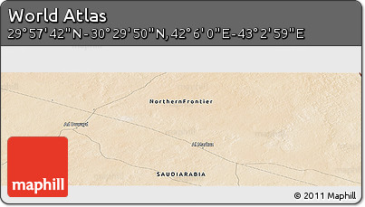 Satellite Panoramic Map of the Area around 30° 13' 46" N, 42° 34' 30" E