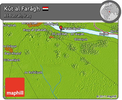 Physical 3D Map of Kūt Al Farāgh