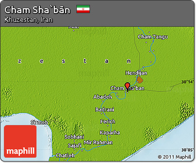 Physical Map of Cham Sha`bān