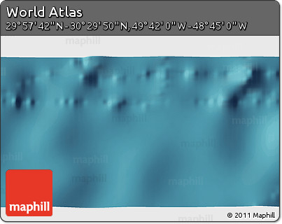 Satellite 3D Map of the Area around 30° 13' 46" N, 49° 13' 30" W