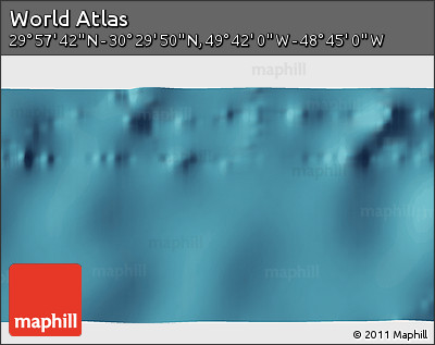Satellite 3D Map of the Area around 30° 13' 46" N, 49° 13' 30" W