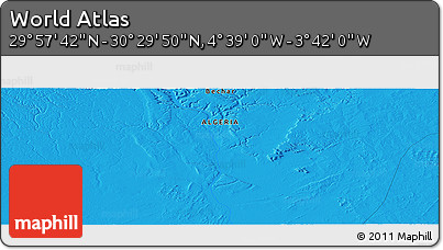 Political Panoramic Map of the Area around 30° 13' 46" N, 4° 10' 30" W