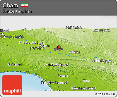Physical Panoramic Map of Cham