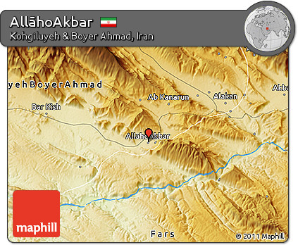 Physical 3D Map of AllāhoAkbar