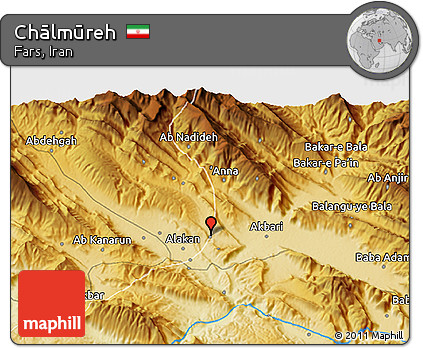 Physical 3D Map of Chālmūreh