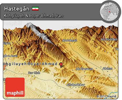 Physical 3D Map of Hastegān