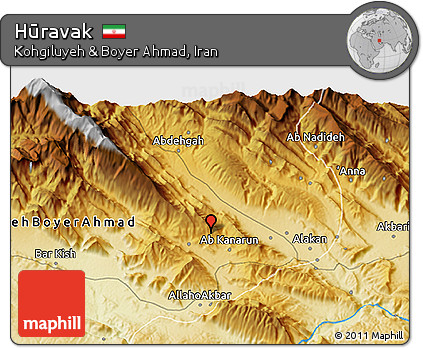 Physical 3D Map of Hūravak
