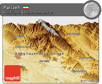 Physical 3D Map of Parīzeh