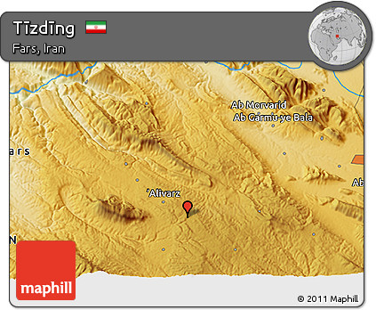 Physical 3D Map of Tīzdīng