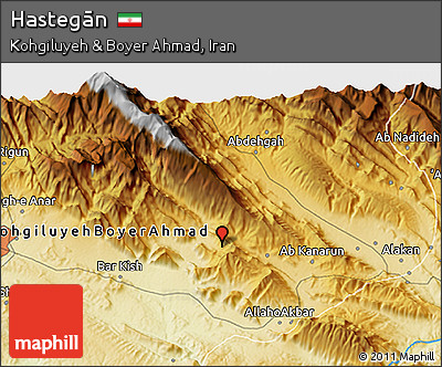 Physical 3D Map of Hastegān