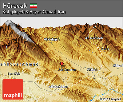 Physical 3D Map of Hūravak