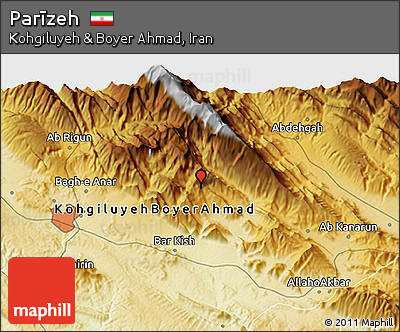 Physical 3D Map of Parīzeh