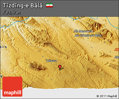 Physical 3D Map of Tīzdīng-e Bālā