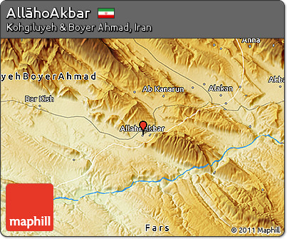 Physical 3D Map of AllāhoAkbar