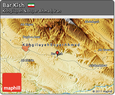 Physical 3D Map of Bar Kīsh