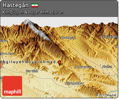 Physical 3D Map of Hastegān
