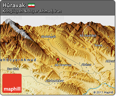 Physical 3D Map of Hūravak