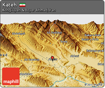 Physical 3D Map of Kateh