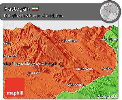 Political 3D Map of Hastegān