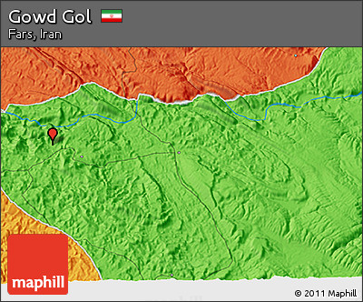 Political 3D Map of Gowd Gol