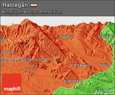 Political 3D Map of Hastegān