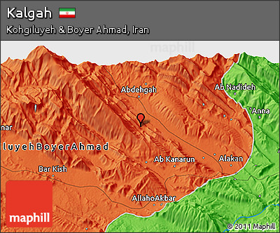 Political 3D Map of Kalgah