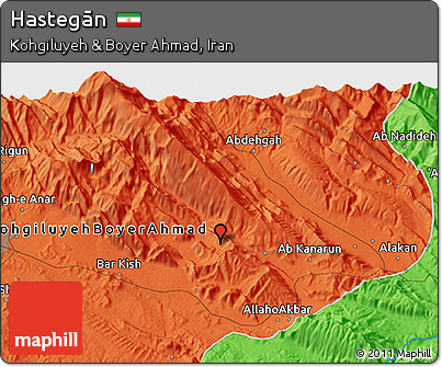 Political 3D Map of Hastegān