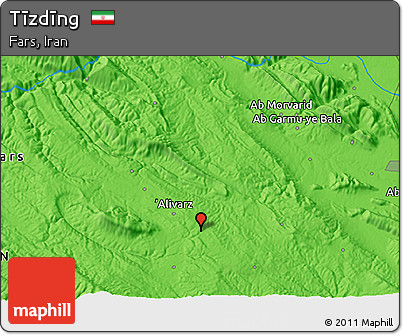 Political 3D Map of Tīzdīng