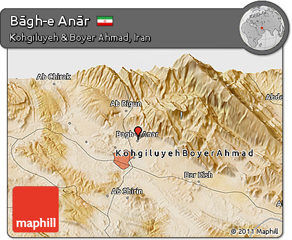 Satellite 3D Map of Bāgh-e Anār