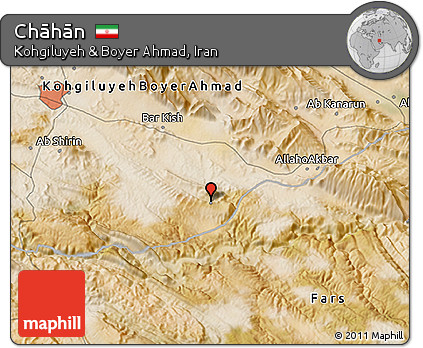 Satellite 3D Map of Chāhān