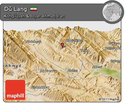 Satellite 3D Map of Dū Lang