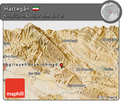 Satellite 3D Map of Hastegān