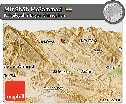 Satellite 3D Map of Mīr Shāh Moḩammad