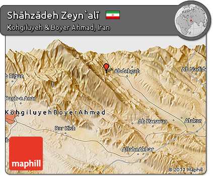 Satellite 3D Map of Shāhzādeh Zeyn`alī