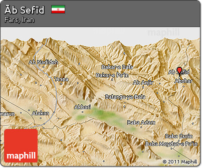 Satellite 3D Map of Āb Sefīd