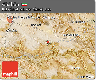 Satellite 3D Map of Chāhān