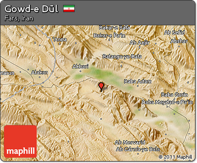 Satellite 3D Map of Gowd-e Dūl