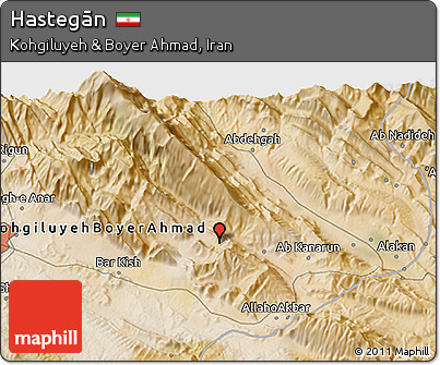Satellite 3D Map of Hastegān