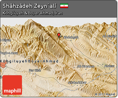 Satellite 3D Map of Shāhzādeh Zeyn`alī