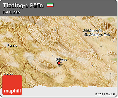 Satellite 3D Map of Tīzdīng-e Pā'īn