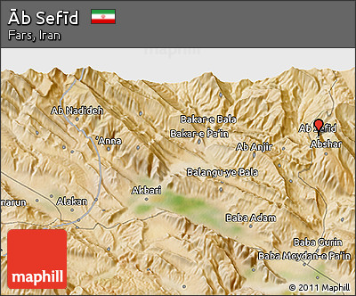 Satellite 3D Map of Āb Sefīd
