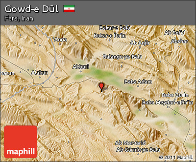 Satellite 3D Map of Gowd-e Dūl
