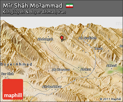 Satellite 3D Map of Mīr Shāh Moḩammad