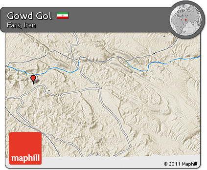 Shaded Relief 3D Map of Gowd Gol